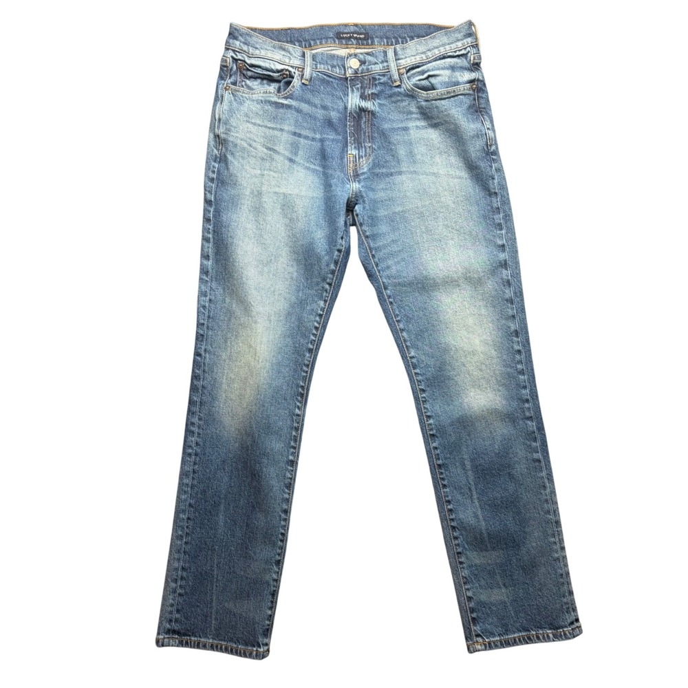 Lucky Brand 410 Jean Mens 32x30 Blue Denim Athletic Slim Fit Medium Wash